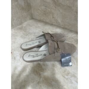 Enzo Tesori Buff Suede Mule 9 Made In Italy NWT